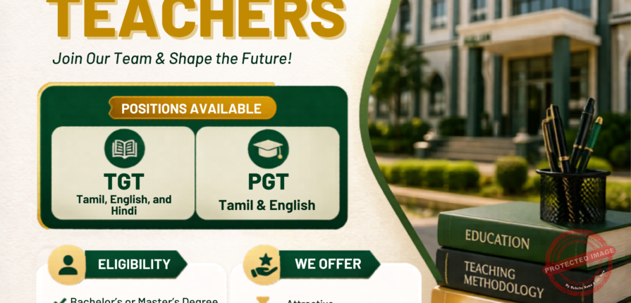 Al Qalam International School teacher recruitment 2026 Tamil English Hindi jobs